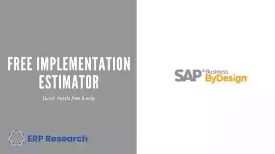 sap business bydesign implementation integration cost estimate price